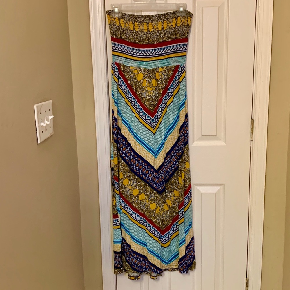 Strapless maxi dress